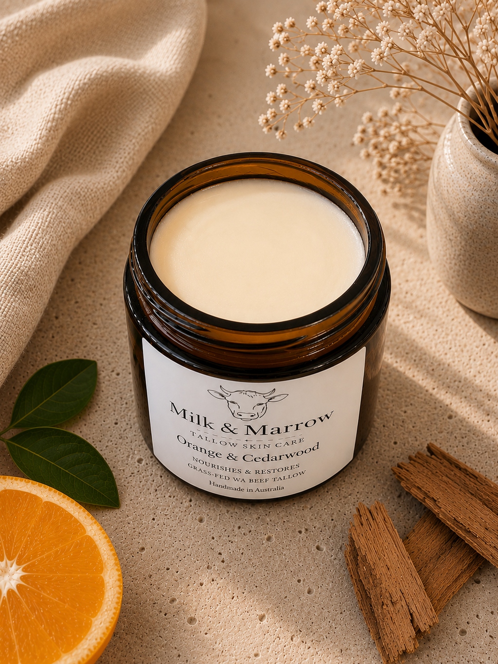Whipped Tallow Cream – Orange & Cedarwood