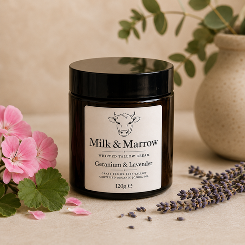 Whipped Tallow Cream Geranium & Lavender by Milk & Marrow